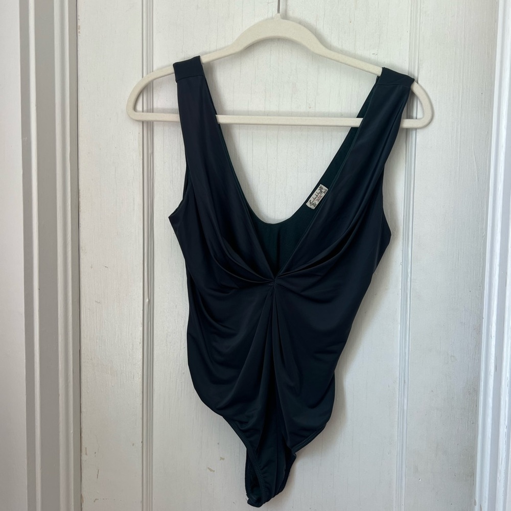 Free People Black Bodysuit